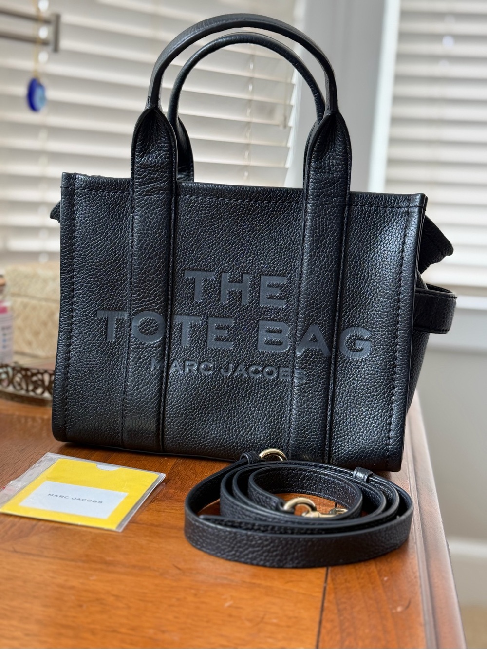 Gently & Only Used Few Times Marc Jacobs Black 'The Tote Bag' Leather Satchel